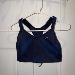 Brooks Navy and Dark Blue Racerback Sports Bra